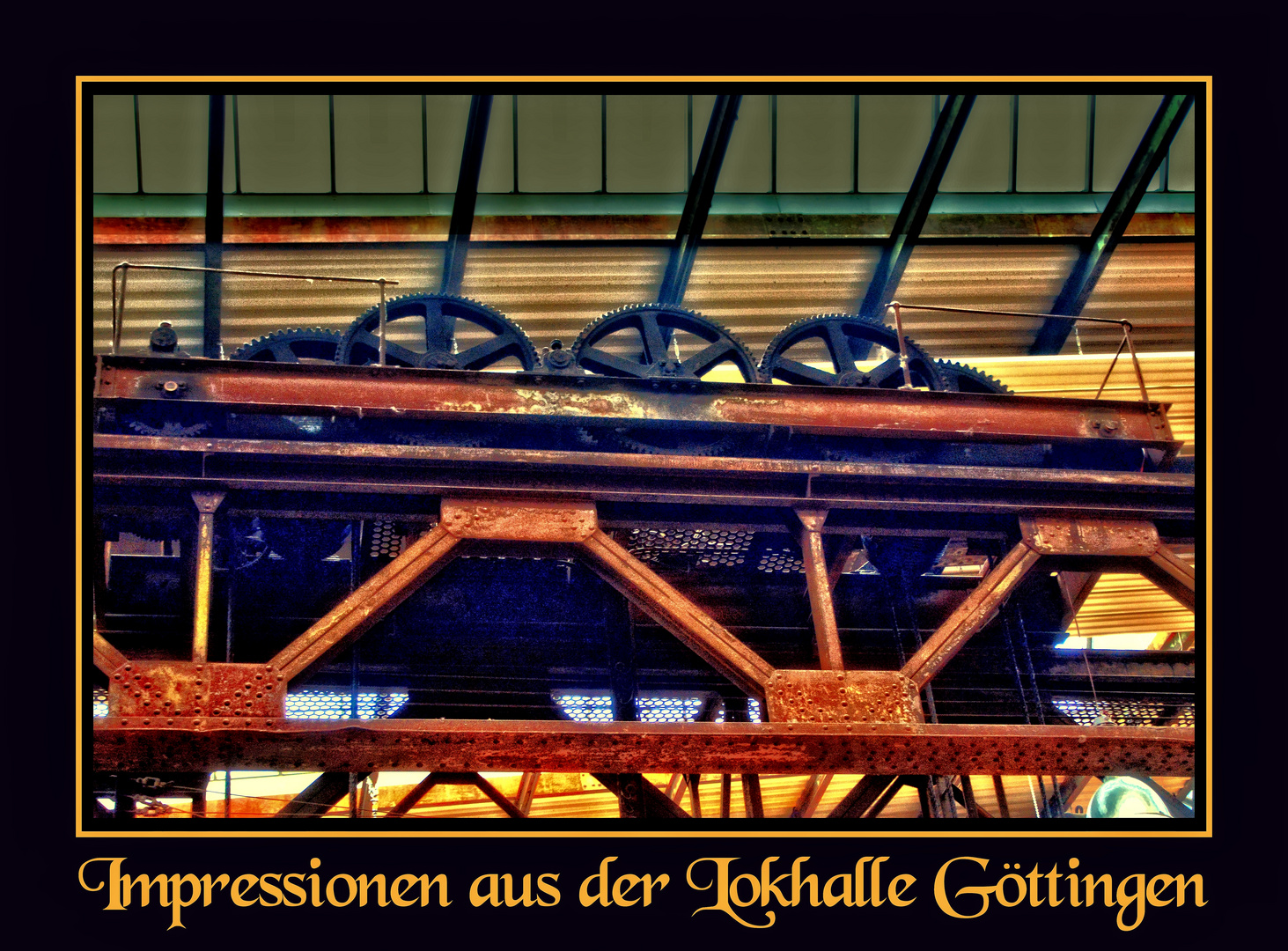 Impressionen aus der Lokhalle in Göttingen - Mechanik des Hubwerkes