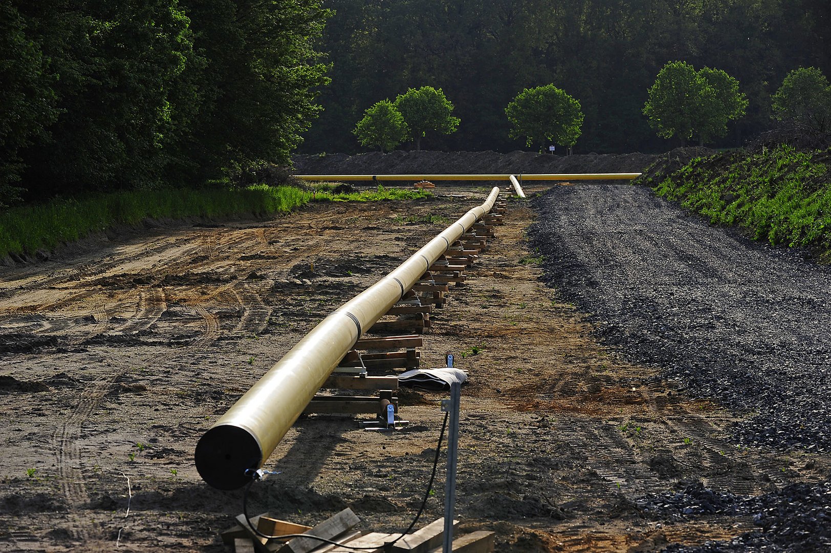 Impressionen von der Baustelle einer Gaspipeline