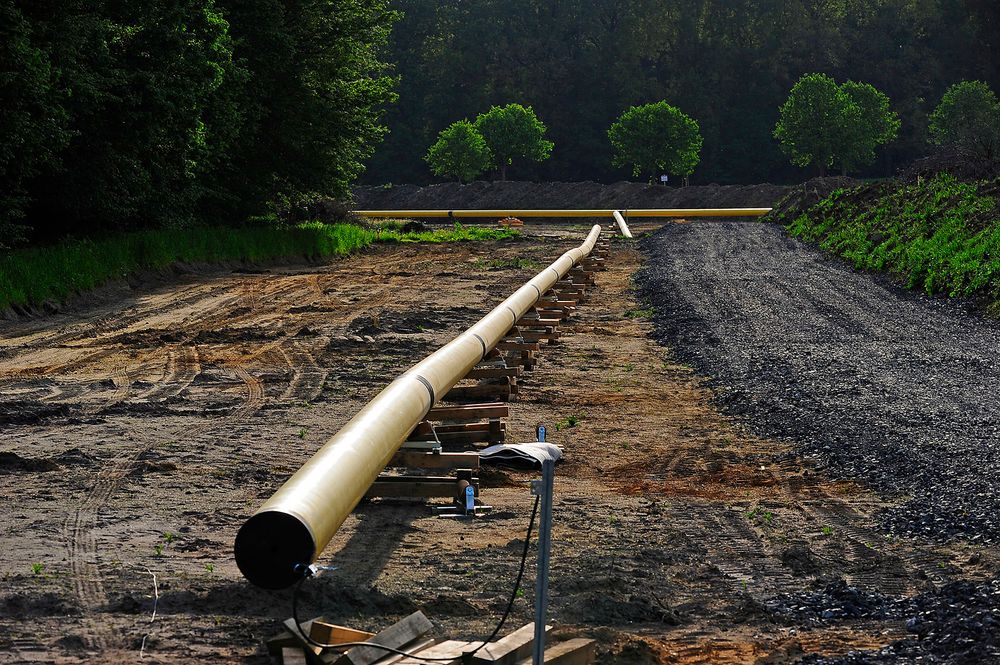 Impressionen von der Baustelle einer Gaspipeline