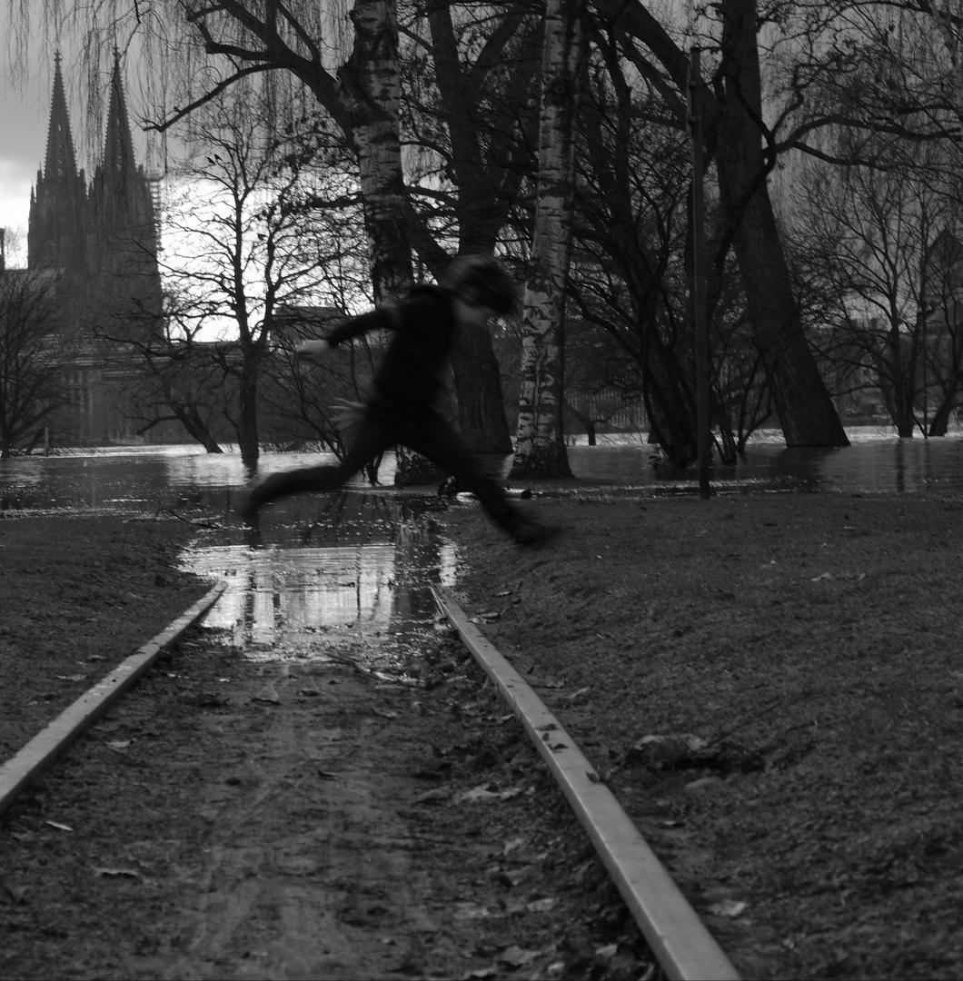 Impressionen zum Hochwasser in Köln Februar 2021