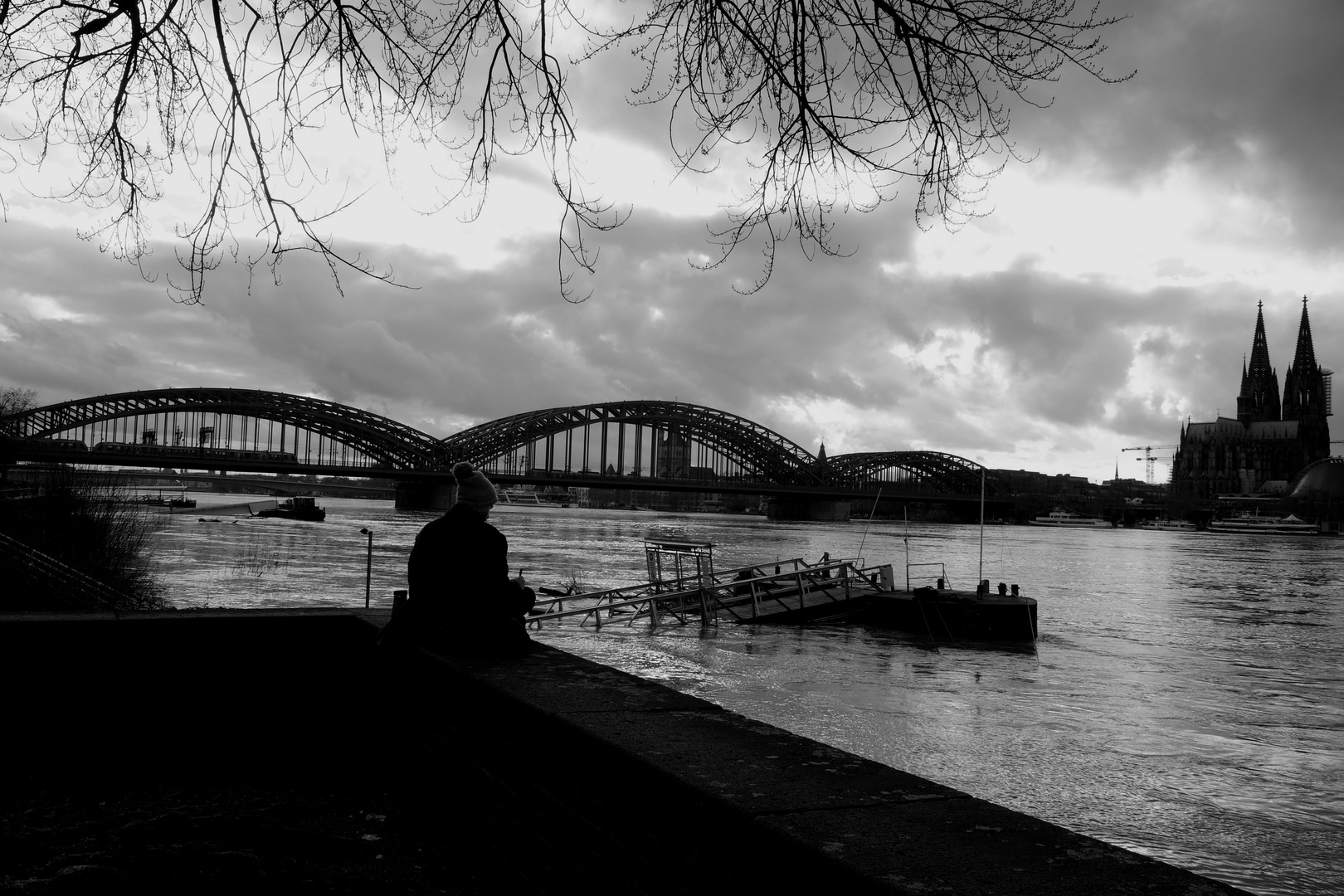 Impressionen zum Hochwasser in Köln Februar 2021