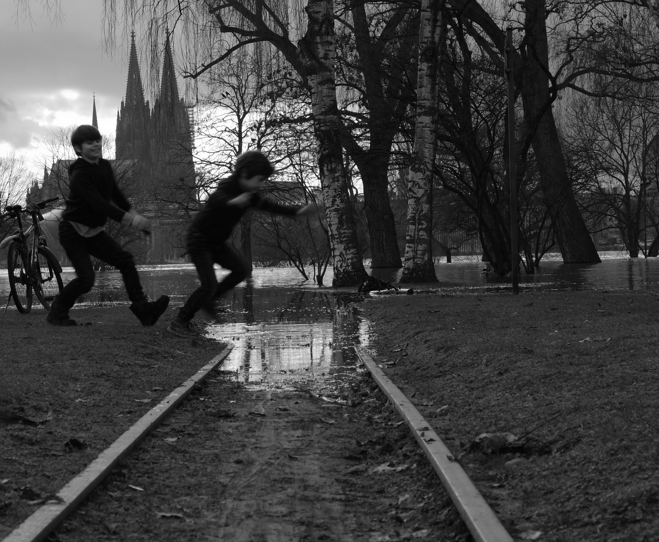 Impressionen zum Hochwasser in Köln Februar 2021