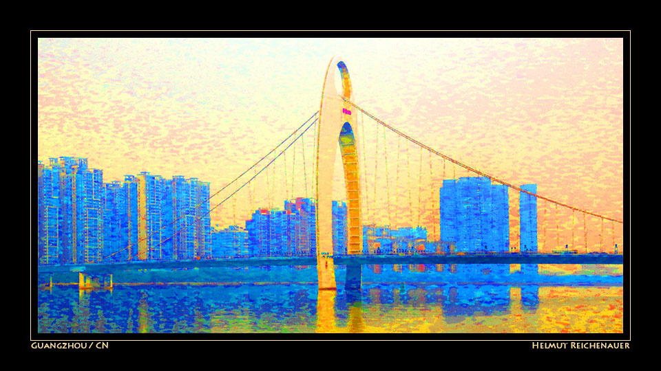 Impressionist View of LieDe Bridge, Guangzhou / CN