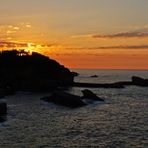 Impressions de Biarritz  23  -- Coucher de soleil sur le port.