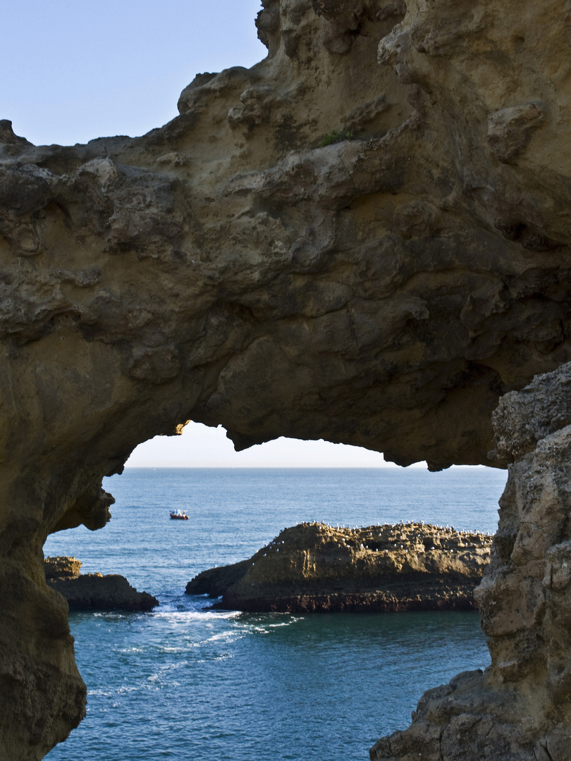 Impressions de Biarritz 34 -- Les rochers de la Côte Basque