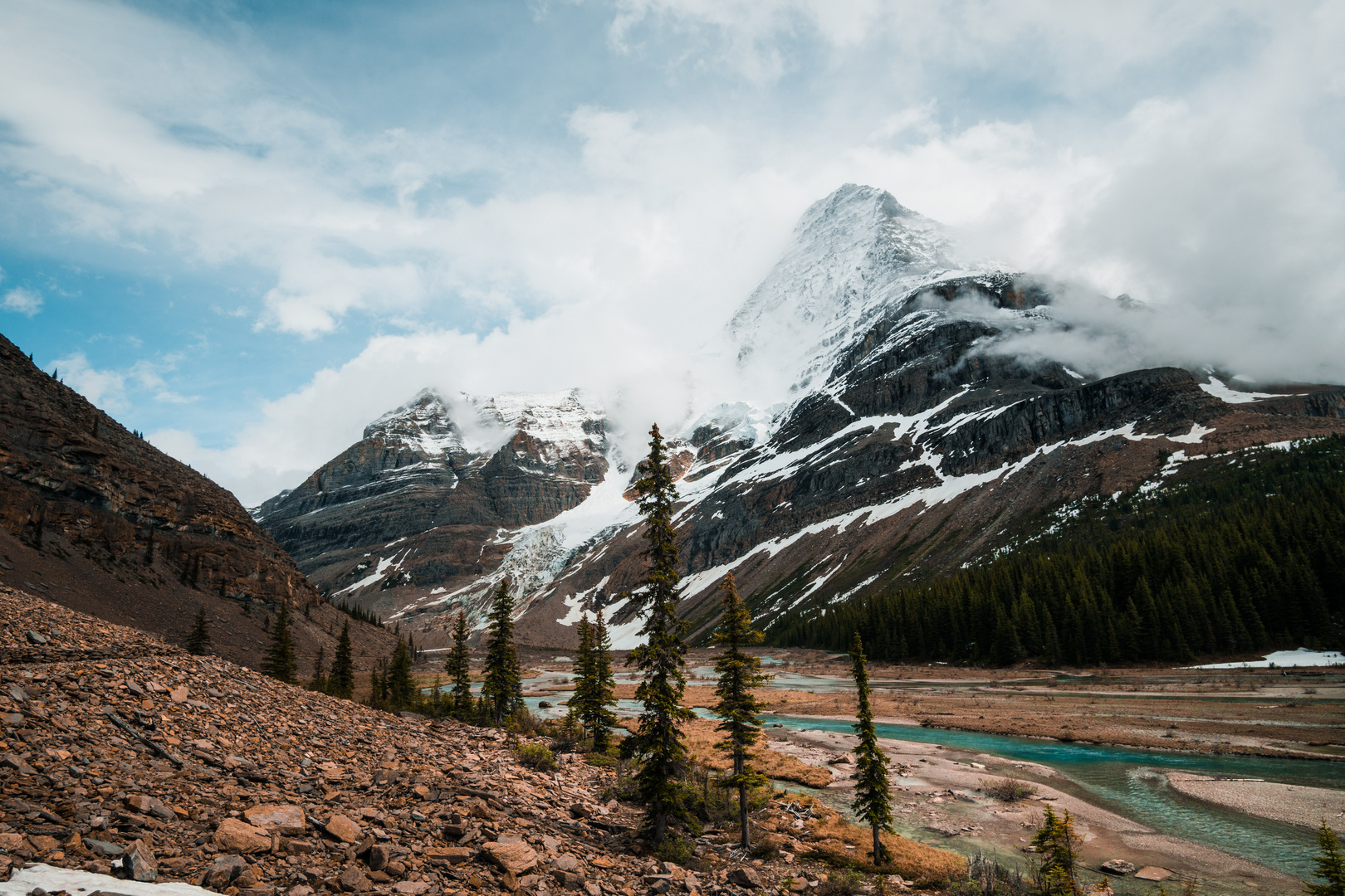 In a valley of Mt. Robson 