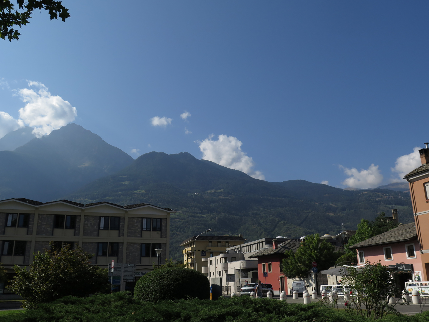 in Aosta background..the mountains