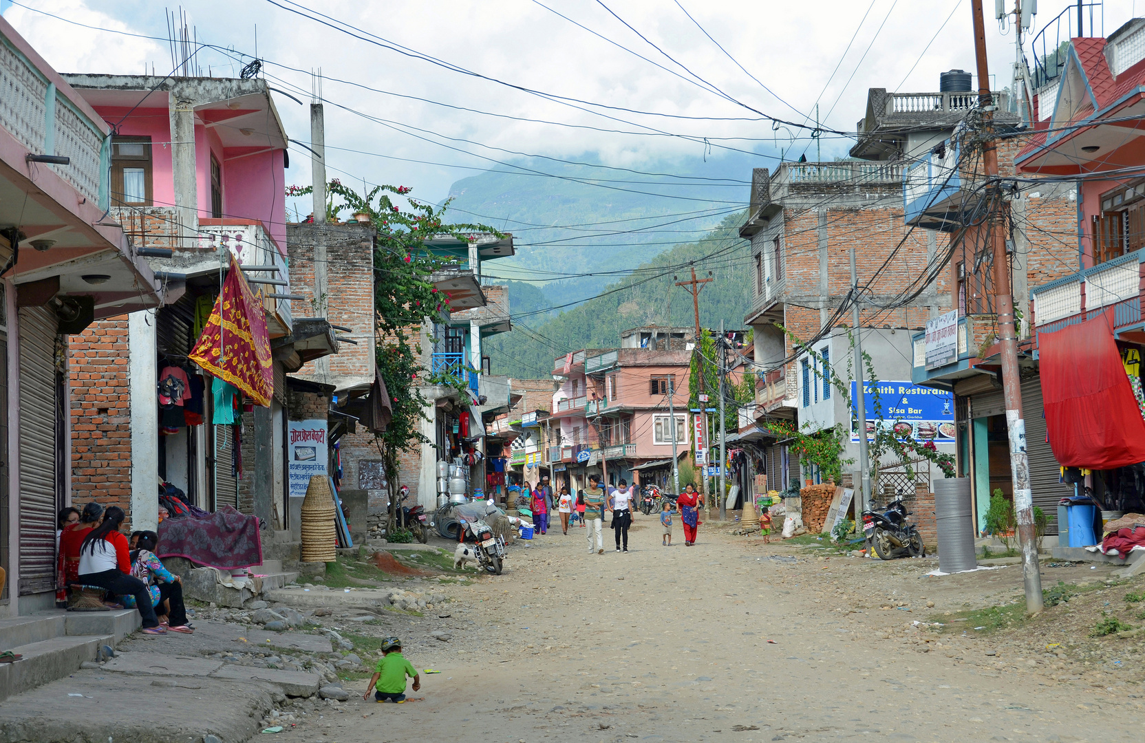 In Arughat, dem Startpunkt für die Manaslu-Umrundung