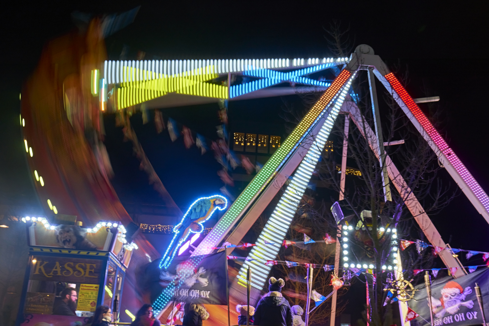 In Bewegung auf dem Weihnachtsmarkt