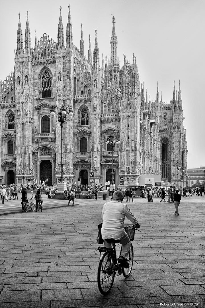 In bici verso il Duomo