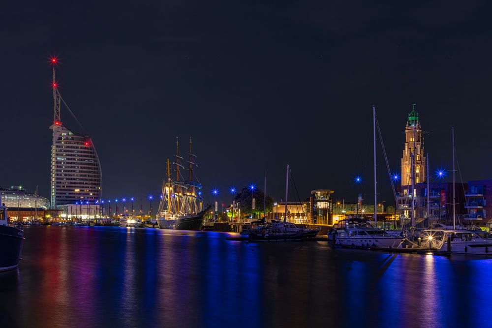 In Bremerhaven bei Nacht