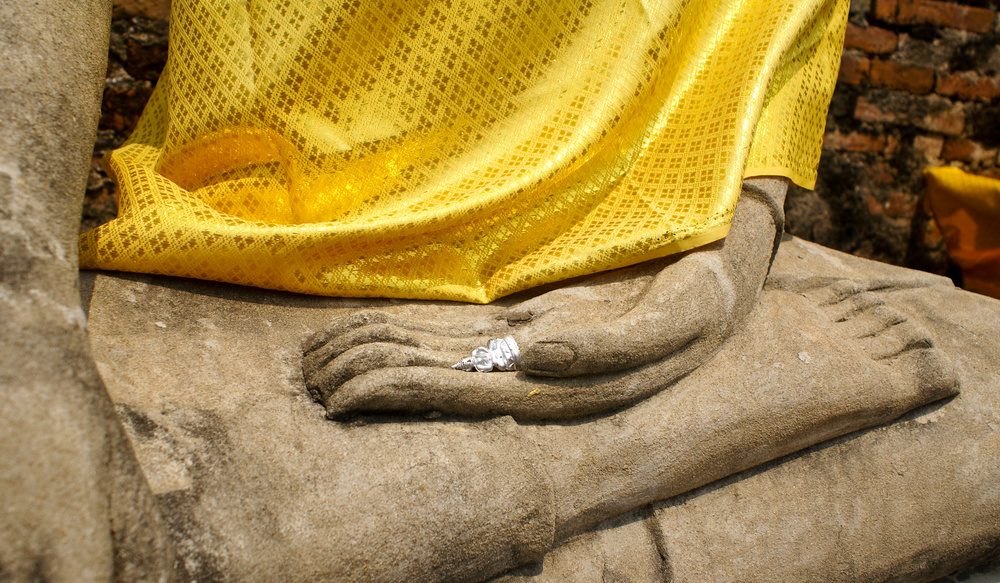 In Buddha's hand