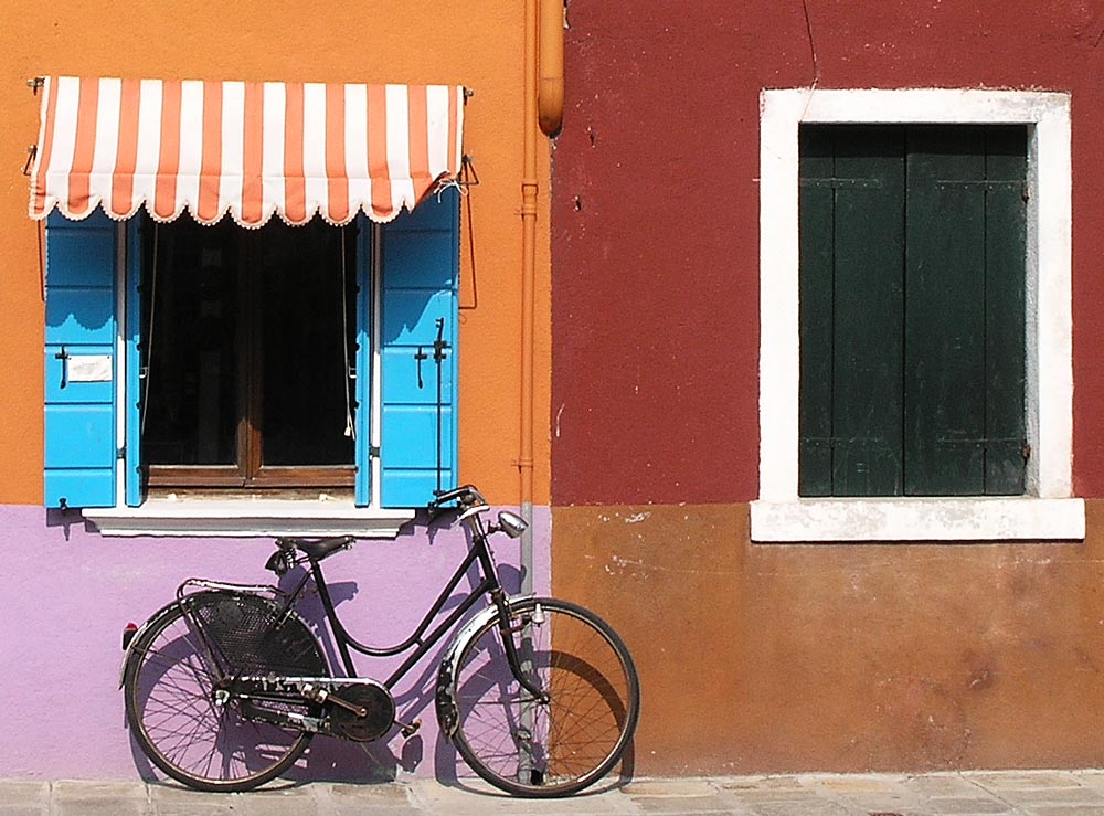 In Burano steht auch ein Fahrrad von Volker Rein