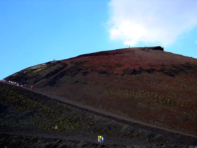 in cima all'etna