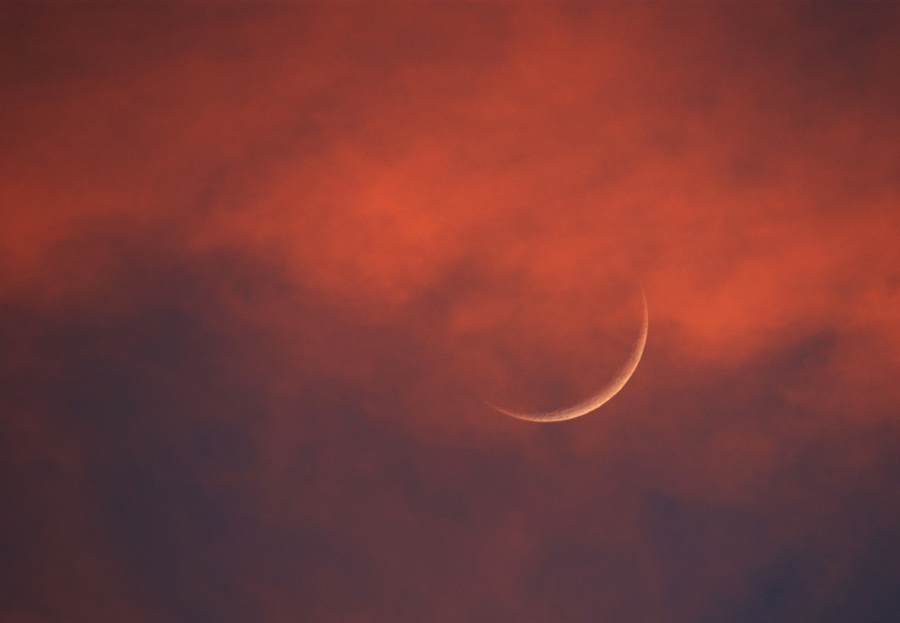 In den Abendwolken