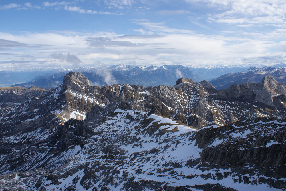 in den alpen vom säntis aus