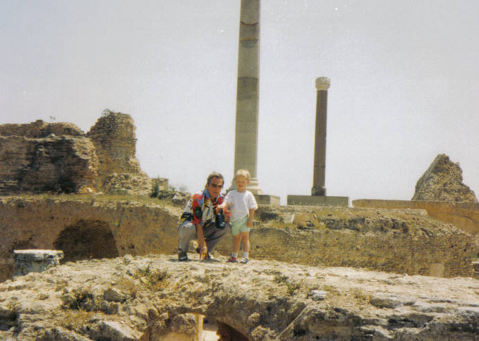 In den alten Gemäuern von Carthago in Tunesien.