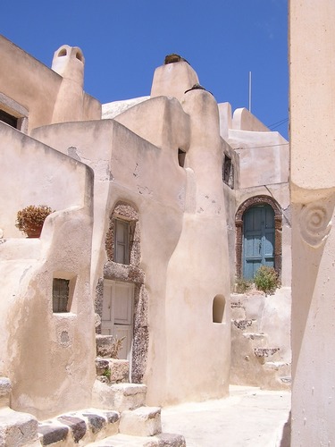 In den Gassen von Emborio, Santorin