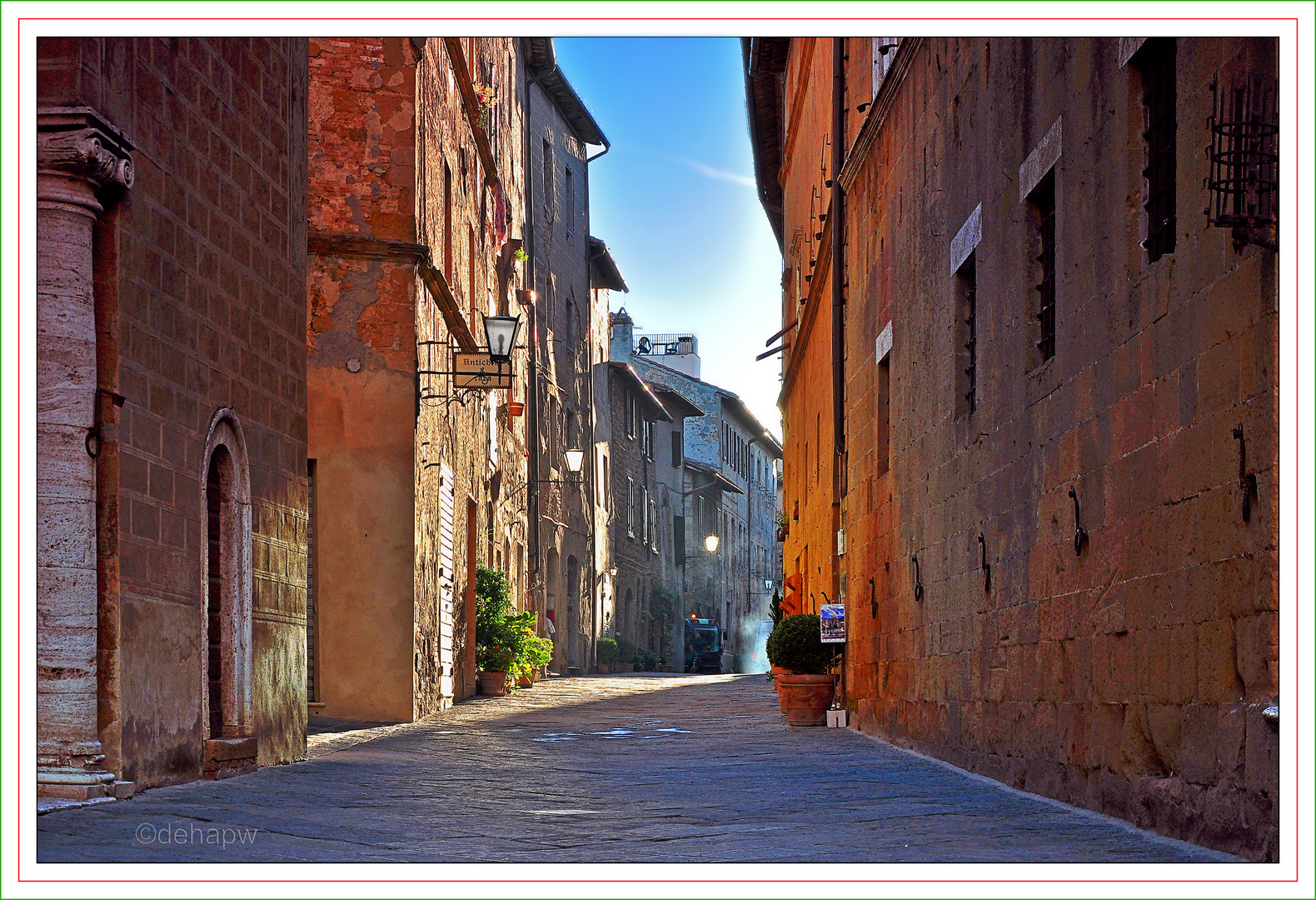 in den Gassen von Pienza / Toscana