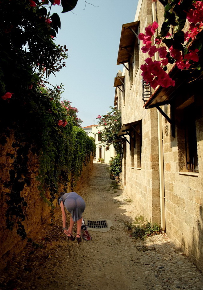 In den Gassen von Rhodos - Mein erstes Porträtfoto...   