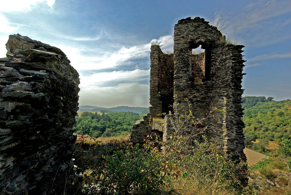 In den Ruinen der Burg Wernerseck bei Plaidt / Eifel