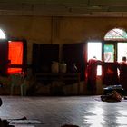 in den schlafräumen einer klosterschule, yangon, burma 2011