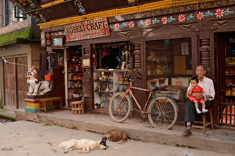 In den Straßen von Kathmandu