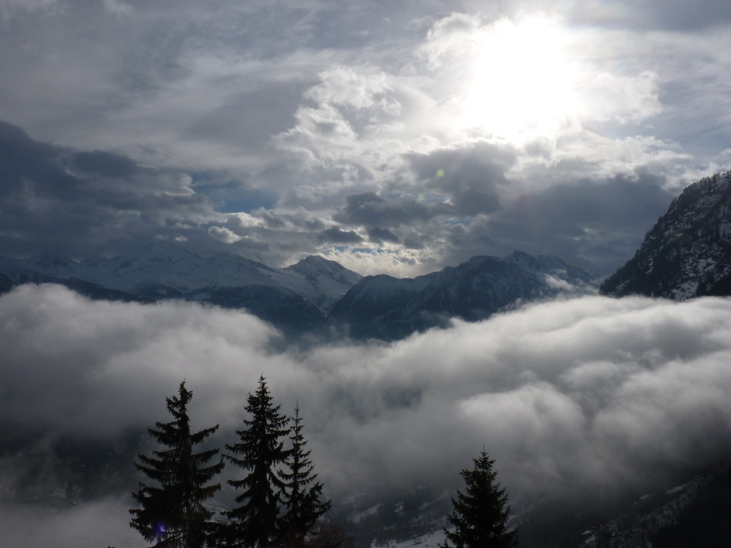 In den Wolken von Tschuggen