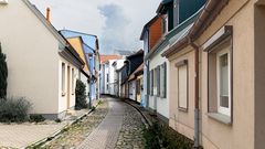 In der Altstadt von Barth, dem Tor zur Ostsee vor dem Darss