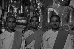 in der buddhahöhle traf ich drei nonnen, pindaya, burma 2011