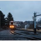 In der Dämmerstunde im Zittauer Vorstadtbahnhof