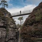 in der Felsenburg auf der Bastei unterwegs