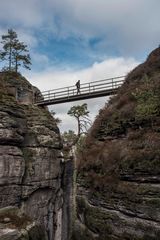 in der Felsenburg auf der Bastei unterwegs