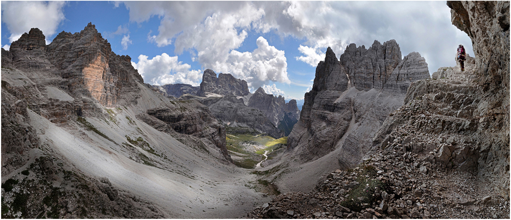 In der Forcella dei Laghi am Monte Paterno