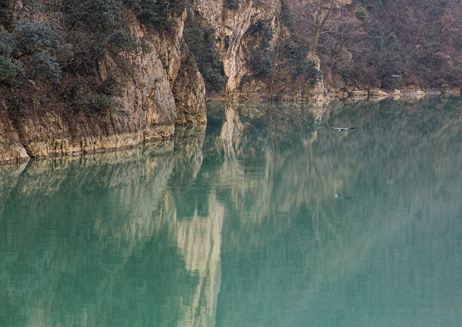 in der Furlo-Schlucht   Spiegelung