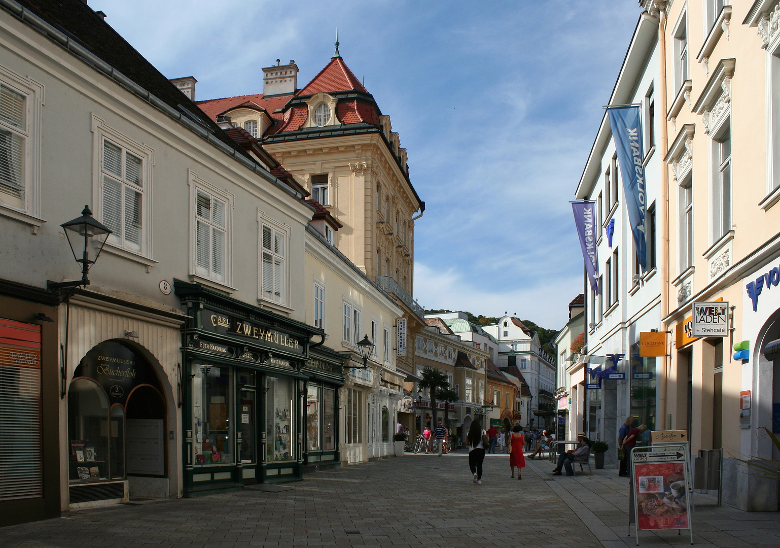 In der Fußgängerzone von Baden bei Wien