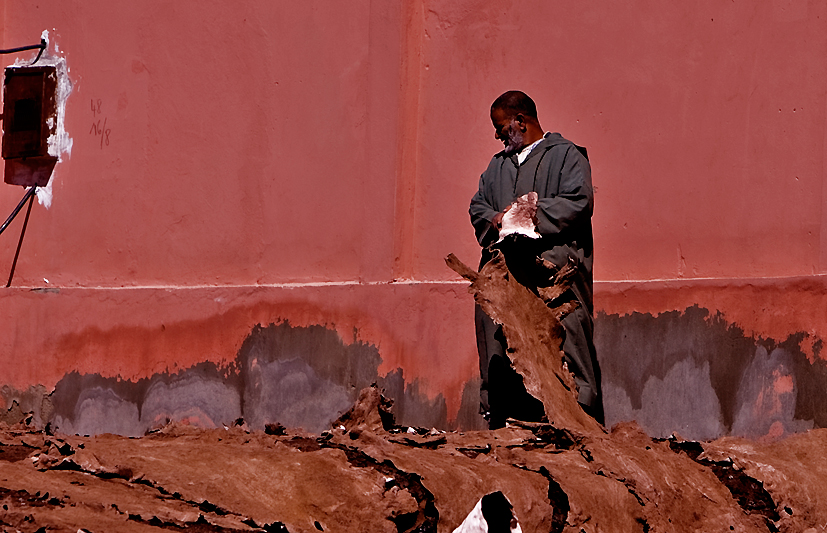 In der Gerberei in Marrakesch