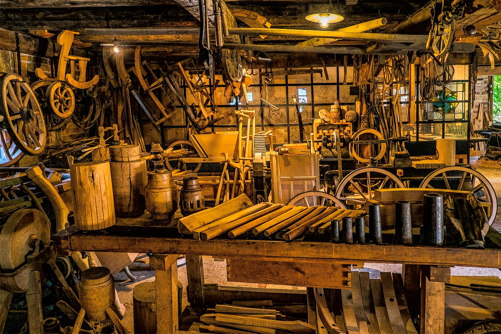 In der Holzrad-Werkstatt