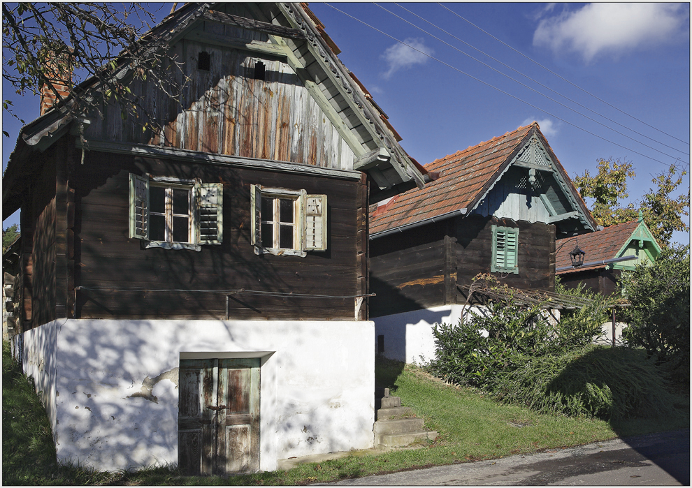 In der Kellergasse in Burgenland