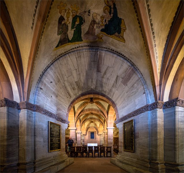 In der Krypta des Basler Münsters