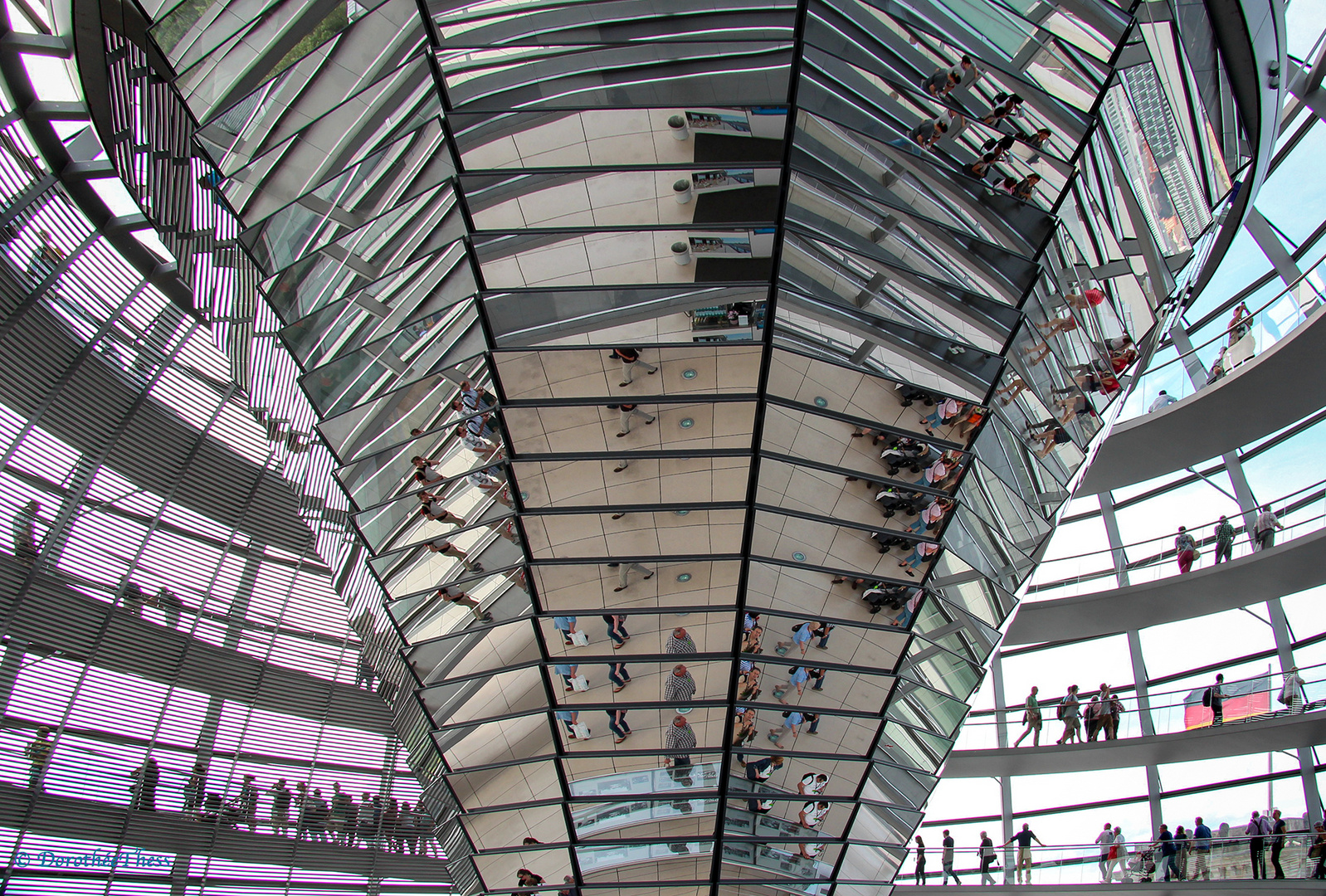 in der Kuppel des Reichstagsgebäudes