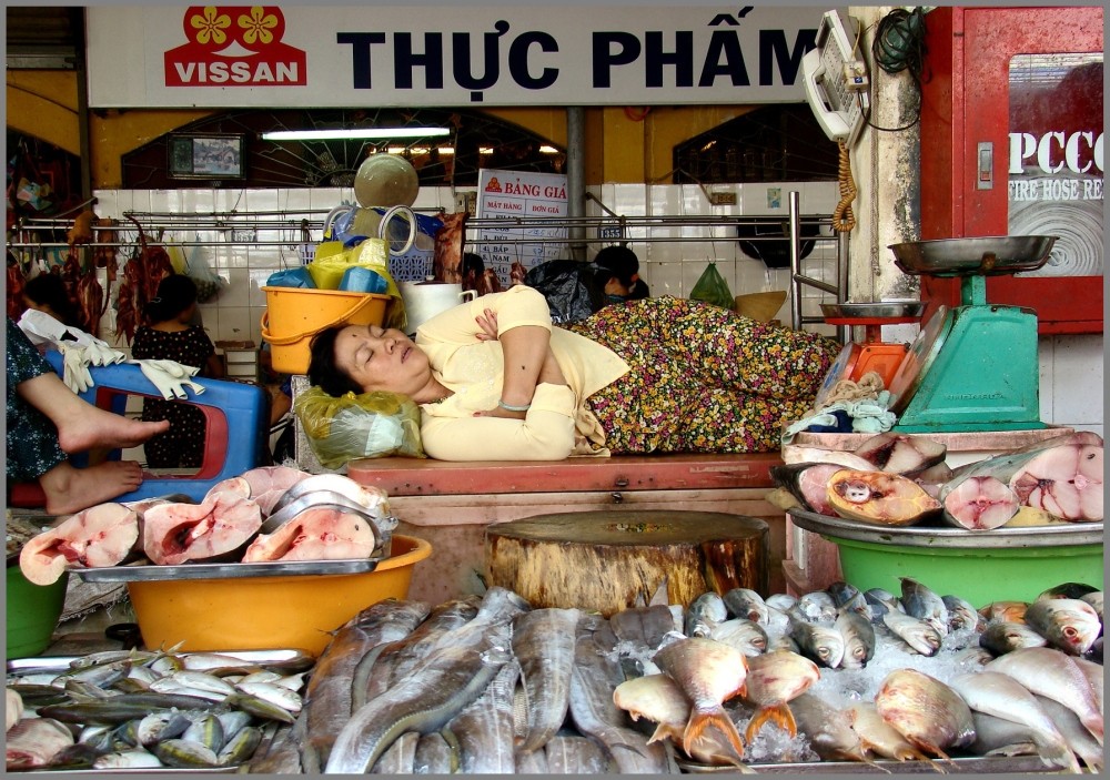 In der Markthalle in Saigon