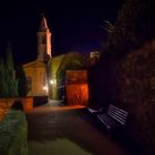 In der Nacht an der Stadtmauer von Pienza...