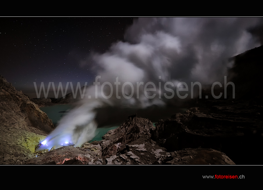 In der Nacht auf dem Vulkan Ijen