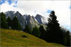 in der Nacht hat es geschneit oberhalb der Gottschaunalm