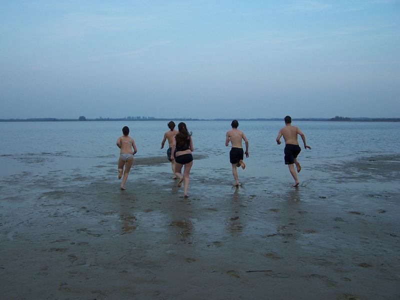 In der Ostsee baden bei 5°C Wassertemperatur!