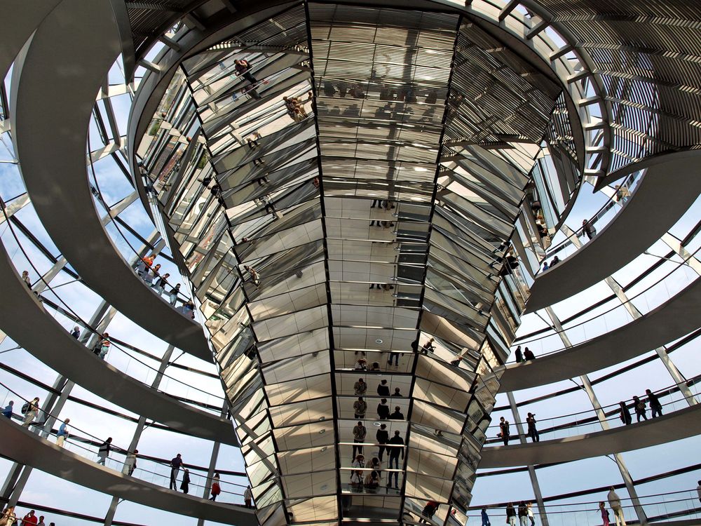 in der Reichstagskuppel