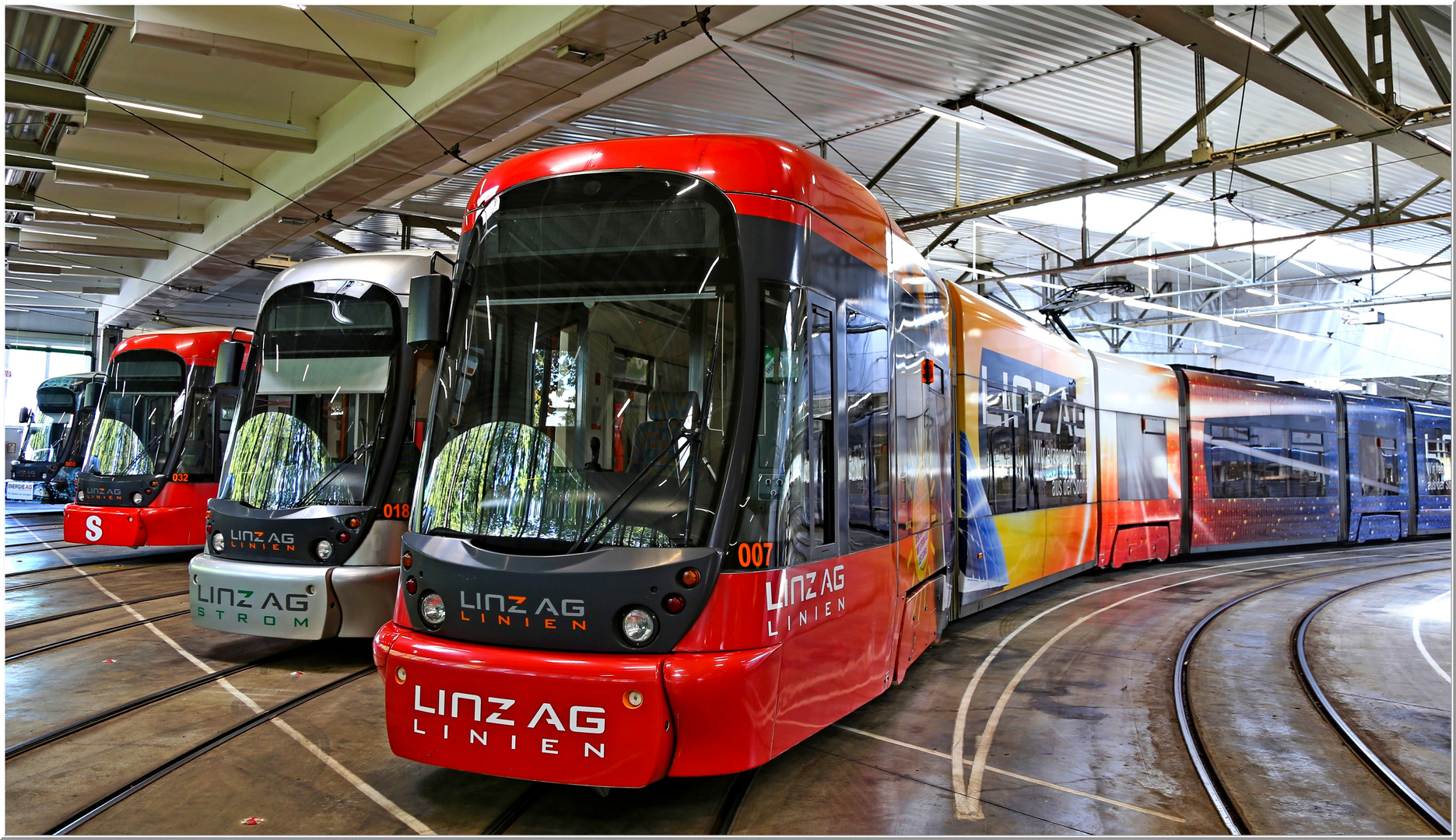 "In der Remise der Linz AG Linien"