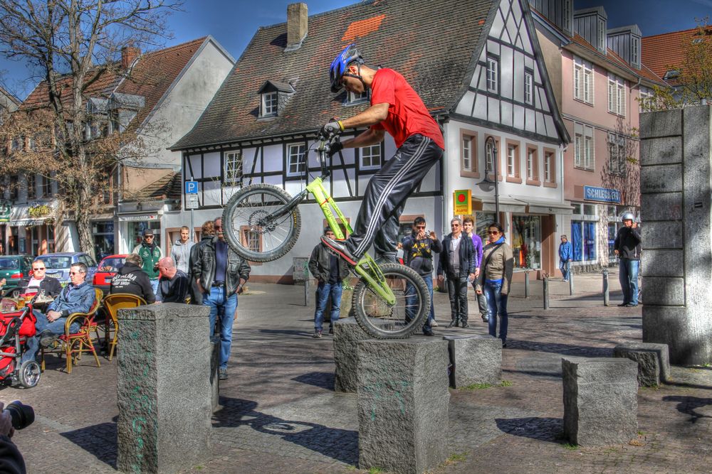 In der Saarbrücker Innenstadt unterwegs