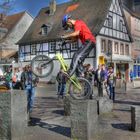 In der Saarbrücker Innenstadt unterwegs